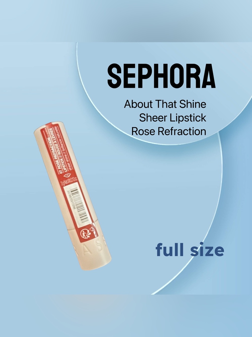 🇫🇷🆕NIB SEPHORA |FULL| Rose Refraction About That Shine Sheer Shine Lipstick